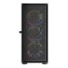 1st Player Go6-BK-4FS1 Tempered Glass Mid Tower Gaming Case - Black with RGB Fans