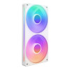 NZXT F240 RGB Unibody White 8 Pin PWM Pc Fan - 2 Fan Pack