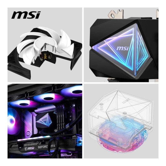 MSI MAG CoreLiquid I360 360mm AIO liquid cooler for Intel and AMD processors"
