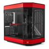 HYTE Y60 Dual Chamber Mid-Tower ATX Panoramic Tempered Glass Gaming PC Case - Red/Black