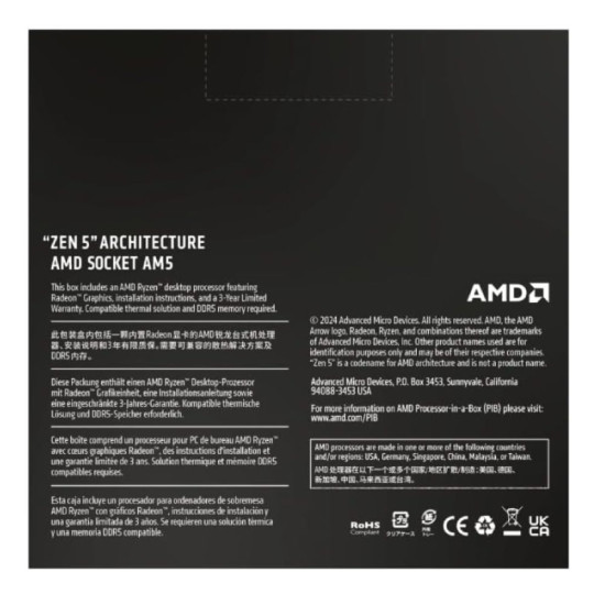 AM5 AMD Ryzen 9 9950X processor for demanding tasks