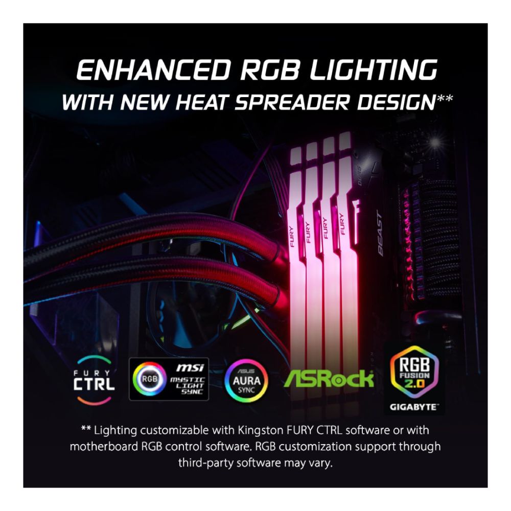 Kingston FURY Beast RGB 32GB 6000MHz DDR5 Desktop RAM