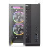 1st Player RT5 BK Tempared Glass Micro Tower Gaming PC Case with 3 x RGB Fans
