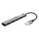 Trust Halyx Aluminium 4-Port Mini USB Hub - Grey