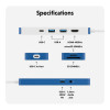 Hyper HyperDrive Flex 8 Port USB-C Hub Blue/White