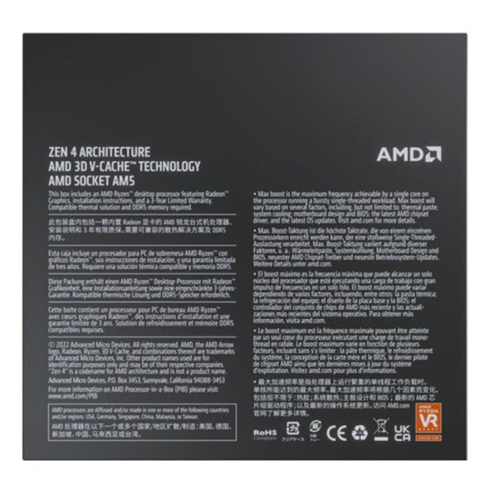 Powerful AMD Ryzen 7 7800X3D CPU with AM5 socket