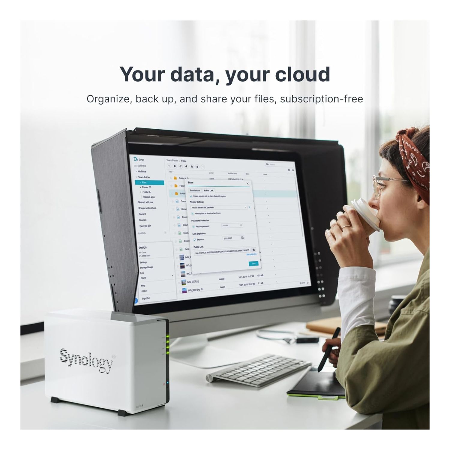 Synology DS223j 2-Bay NAS Enclosure 1GB RAM - DS223J