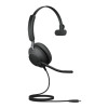 Jabra Evolve2 40 Mono Wired On-Ear Headset with Boom Microphone Black