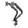 Neomounts FPMA-D650DBLACK 17-27" Coil Spring Full Motion Desk Mount Dual Monitor Arm - Black