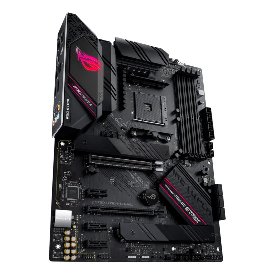 ASUS ROG STRIX B550-F Gaming ATX motherboard featuring PCIe 4.0 support for faster data transfer
