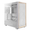 Antec Flux Wood Tempered Glass Mid Tower Gaming PC Case - White