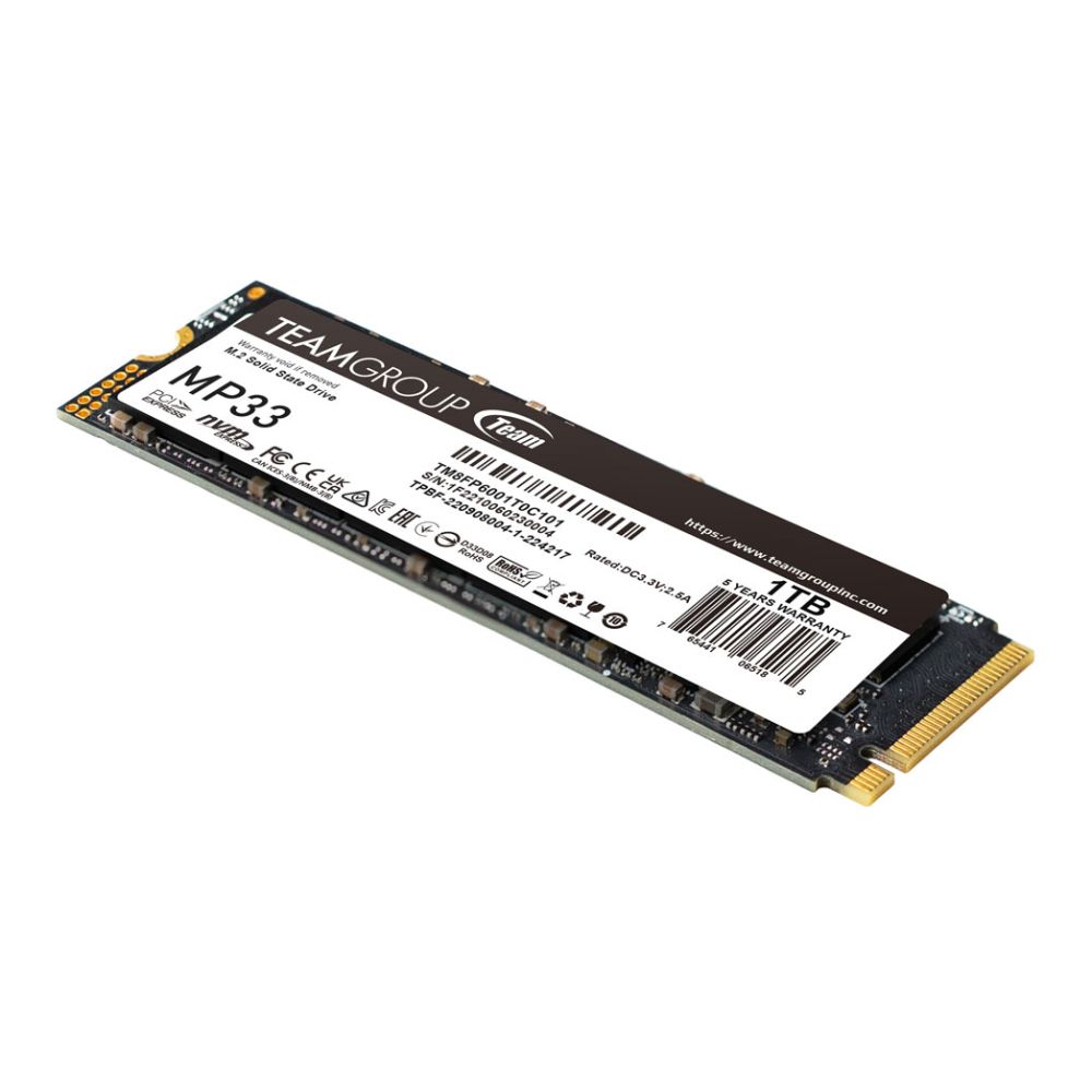 内蔵型SSD TEAMGROUP MP33 1TB SSD Team Group MP33 1TB M.2 2280 NVMe PCIe Gen3 SSD