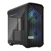Fractal Design Torrent Compact RGB Black EATX Mid Tower PC Gaming Case with light tint tempered glass panel.
