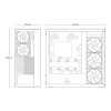 Arctic Xtender ARGB Mirror Tempered Glass w/ Vertical Mount Mid Tower PC Case - Black