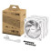ASUS Prime MR120 ARGB 120mm Reverse PC Fan Triple Pack - White