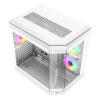 GameMax Hype ATX RGB Tempered Glass Mid Tower Gaming PC Case - White