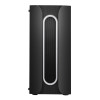 CiT Sauron Tempered Glass Mid-Tower ATX Gaming PC Case with Front LED Strip & 1 x Three-Sided Infinity ARGB Fan - Black