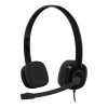 Logitech H150 Wired On-Ear Stereo Headset - Black