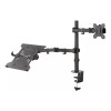 Neomounts FPMA-D550NOTEBOOK 10-32" Full Motion Desk Mount Single Monitor Arm with Laptop Holder - Black