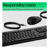 HP 225 Full-size Wired Keyboard and Mouse Set - Black