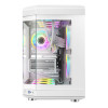 GameMax Hype ATX RGB Tempered Glass Mid Tower Gaming PC Case - White