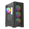 Vida Typhoon ATX ARGB Tempered Glass Gaming PC Case - Black