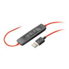 Poly Blackwire 3320 USB-A Wired Headset Accoustic Shock Protection - Black
