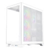 1st Player MIKU Mi8 7x ARGB Fans Tempered Glass Mid Tower Gaming PC Case - White