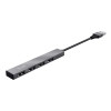 Trust Halyx Aluminium 4-Port Mini USB Hub - Grey
