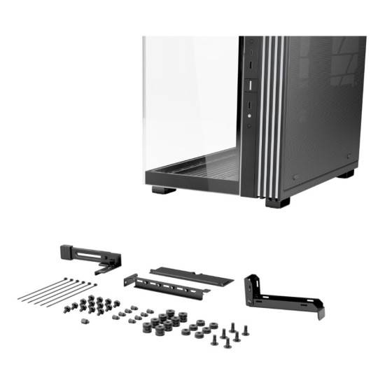 Be Quiet Light Base 600 LX featuring ARGB front panel and sleek black finish for stylish PC setups
