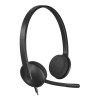 Logitech H340 Wired On-Ear Noise Cancelling Headset - Black