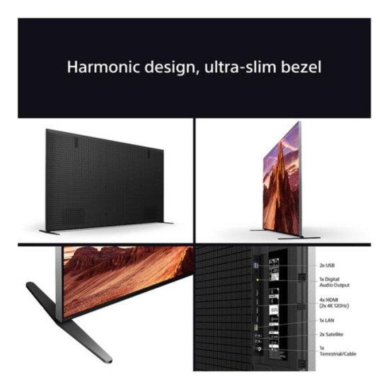 Sony BRAVIA XR 9 K85XR90PU 85-inch 4K TV with smart features and voice control