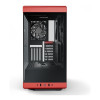 HYTE Y40 Mid Tower Panoramic Tempered Glass Gaming Case - Red and Black