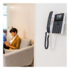 Poly Edge E100 PoE-enabled NoiseBlockAI Acoustic Fence Wired IP Desk Phone - Black