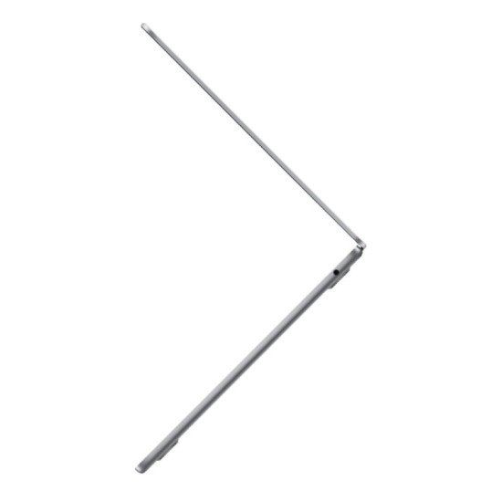 Sleek Silver Apple MacBook Air with M2 Octa-Core chip and 13" screen