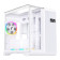 1st Player RT5 WH Tempared Glass Micro Tower Gaming PC Case with 3 x RGB Fans - White