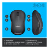 Logitech M220 Silent RF Wireless Optical 1000 DPI Mouse - Charcoal