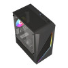 Vida Genesis Micro-ATX ARGB Tempered Glass Gaming PC Case - Black