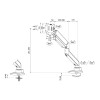 New Open Box - Neomounts DS70PLUS-450BL1 Monitor arm 17-49" - gas spring - Topfix