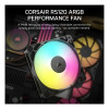 Corsair RS120 ARGB 120mm Magnetic Dome Bearing PWM Case Fan - Black