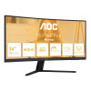 AOC CU34B3E 34" Quad HD VA 120Hz 1ms HDR10 UltraWide Curved Monitor with Speakers
