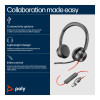 Poly Blackwire 8225 Stereo Microsoft Teams Certified USB-C USB-A Wired Headset