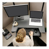 New Open Box - Ergotron WorkFit-T Standing Desk Workstation (black with grey surface)