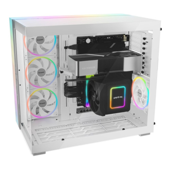 Interior of Be Quiet! Light Base 900 FX White E-ATX Full Tower with spacious design for high-performance components
