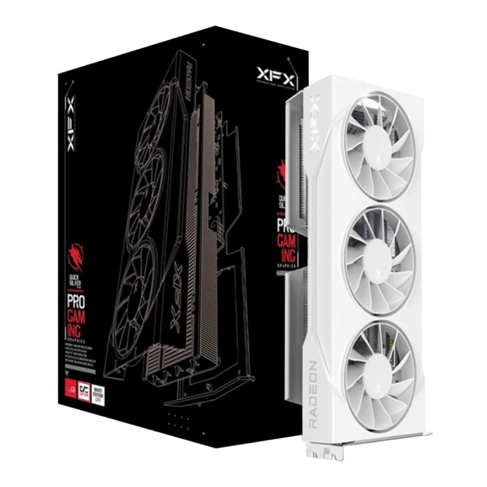 XFX Swift RX 9060 XT OC White 16GB GPU - RX-96TS316W7