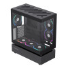 GameMax N80 RGB Tempered Glass Mid Tower Gaming Case - Black