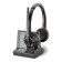 POLY W8220/A UC Wireless Noise Cancelling Microphone Office Headset - Black