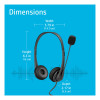 HP G2 On-Ear Wired USB-A Stereo Headset - Black