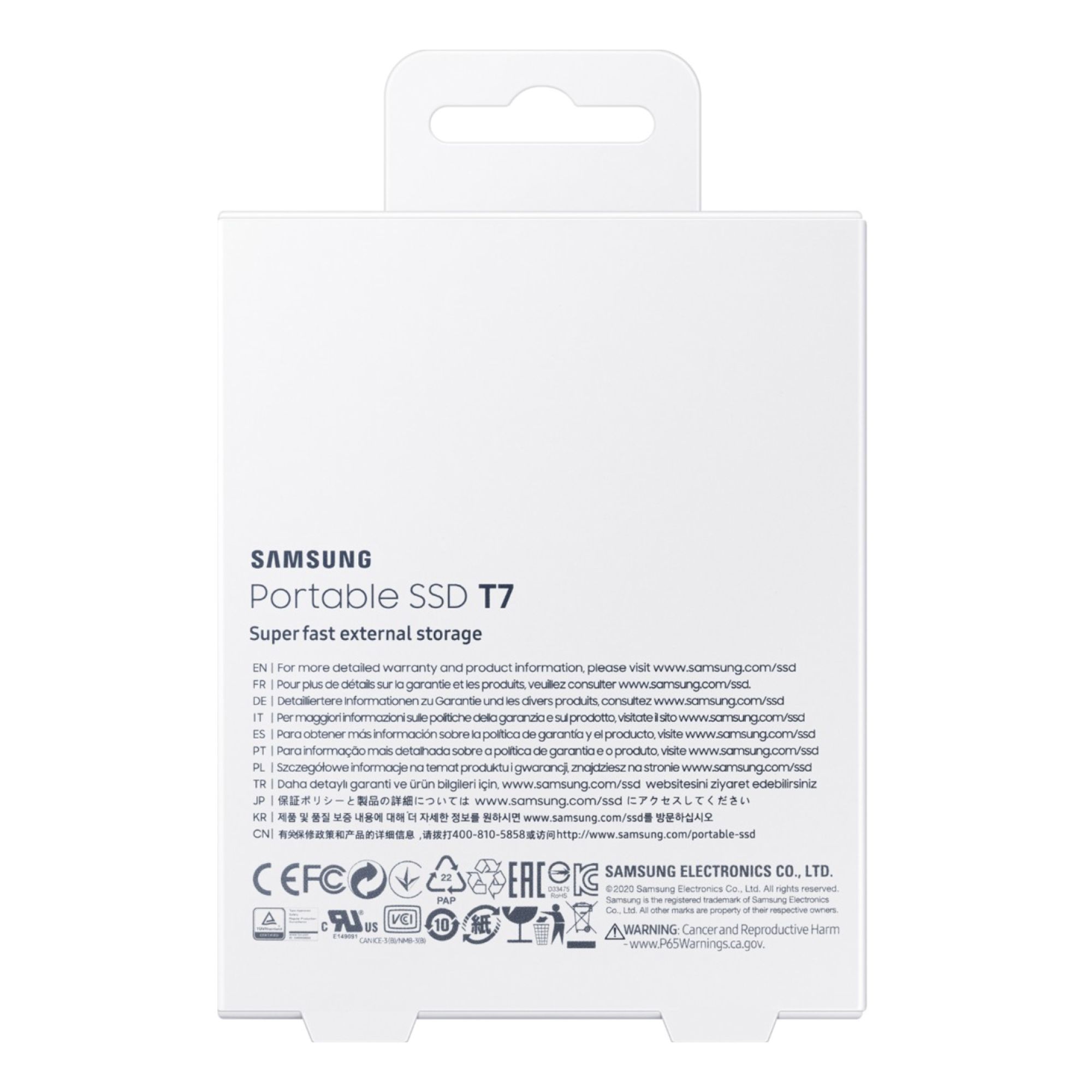 Samsung T7 2TB USB 3.2 Gen2 Type-C Portable SSD Grey