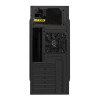 CiT Jet Stream Mid Tower PC Case with Silver Stripe 500W Power Supply - Black